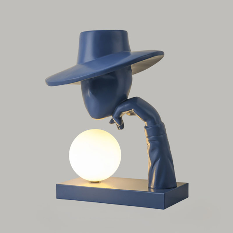Resin Art On Floor - Creative Humanoid Art Sculpture Desk Lamp