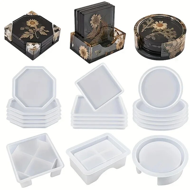 Resin Art Kit For Beginners - Coaster Resin Molds Set Include 1pc