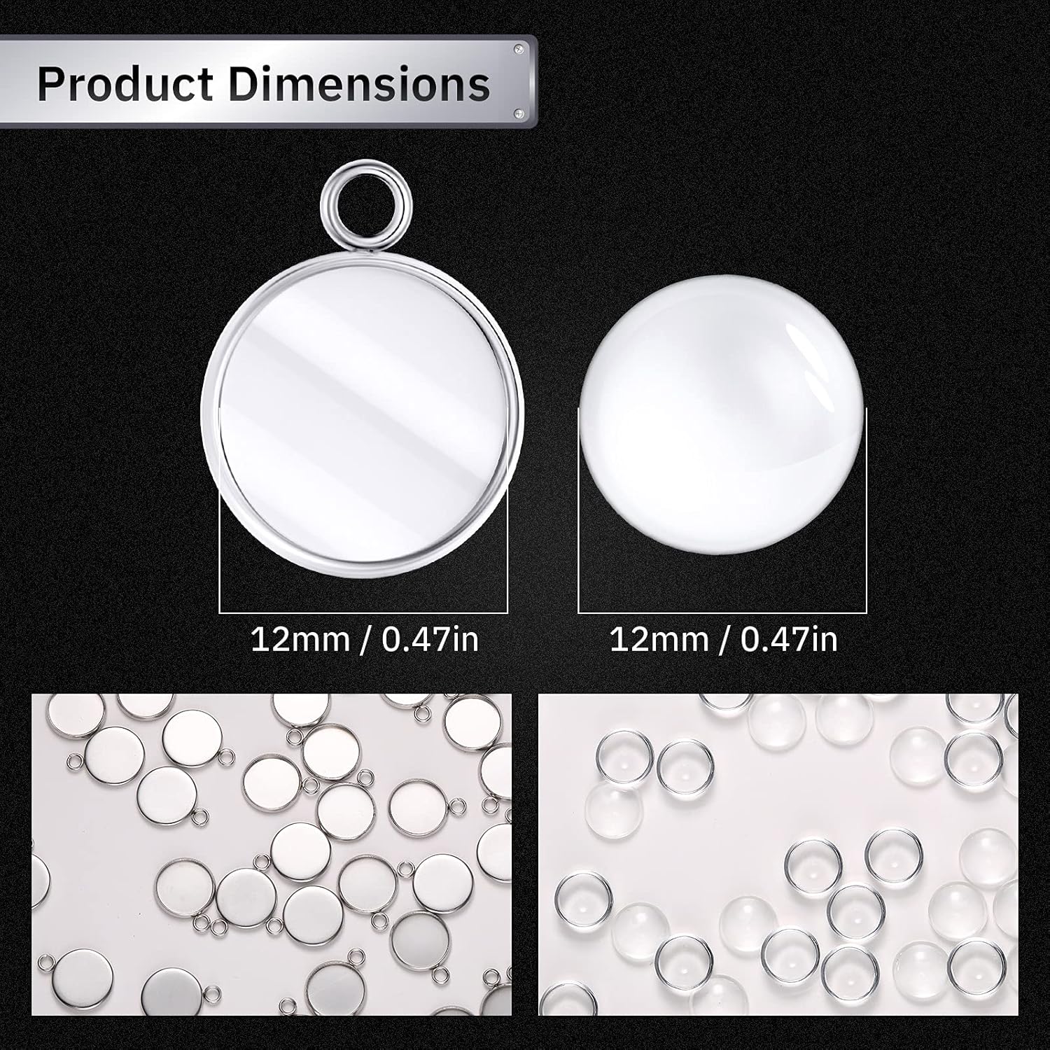 20 Pieces Stainless Steel Roun - огляд і ціна Resin Art Pendant
