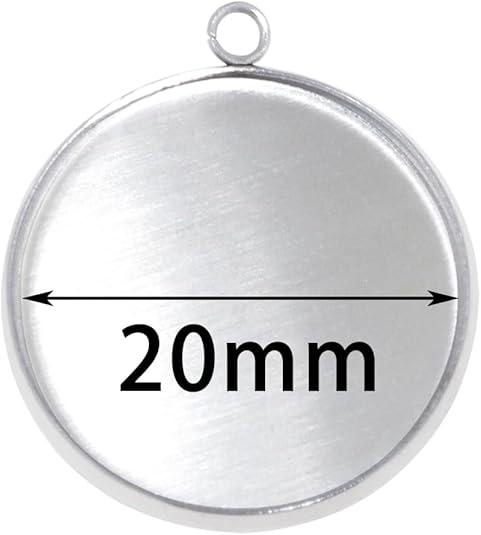 20 Pieces Stainless Steel Roun - огляд і ціна Resin Art Pendant
