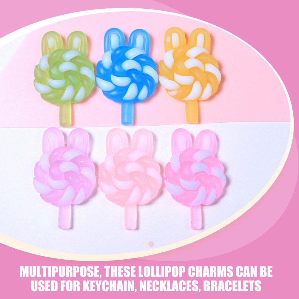 24Pcs Cute Cartoon Lollipop Ch - огляд і ціна Resin Art Pendant