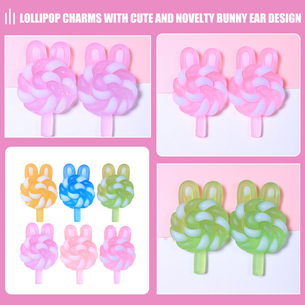 24Pcs Cute Cartoon Lollipop Ch - огляд і ціна Resin Art Pendant