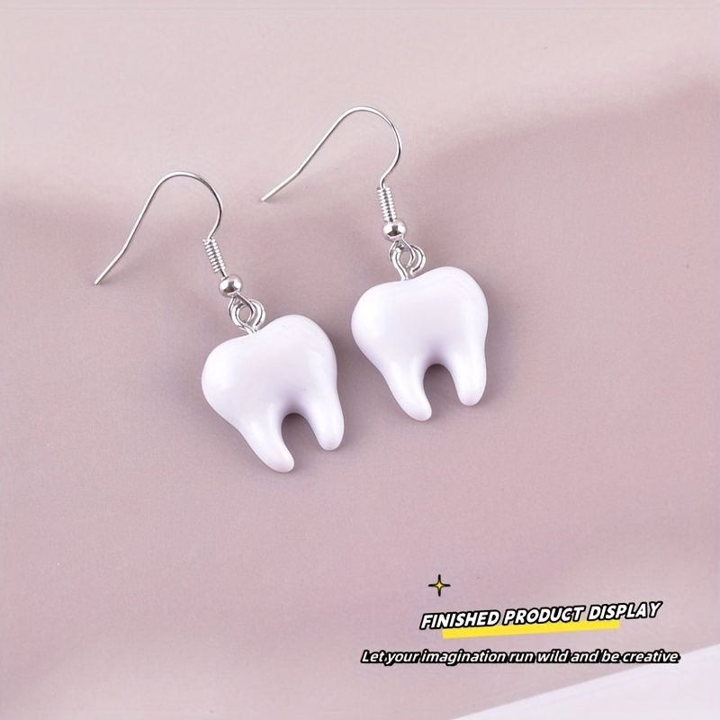 10Pcs Fun Tooth Resin Charms C - огляд і ціна Resin Art Pendant