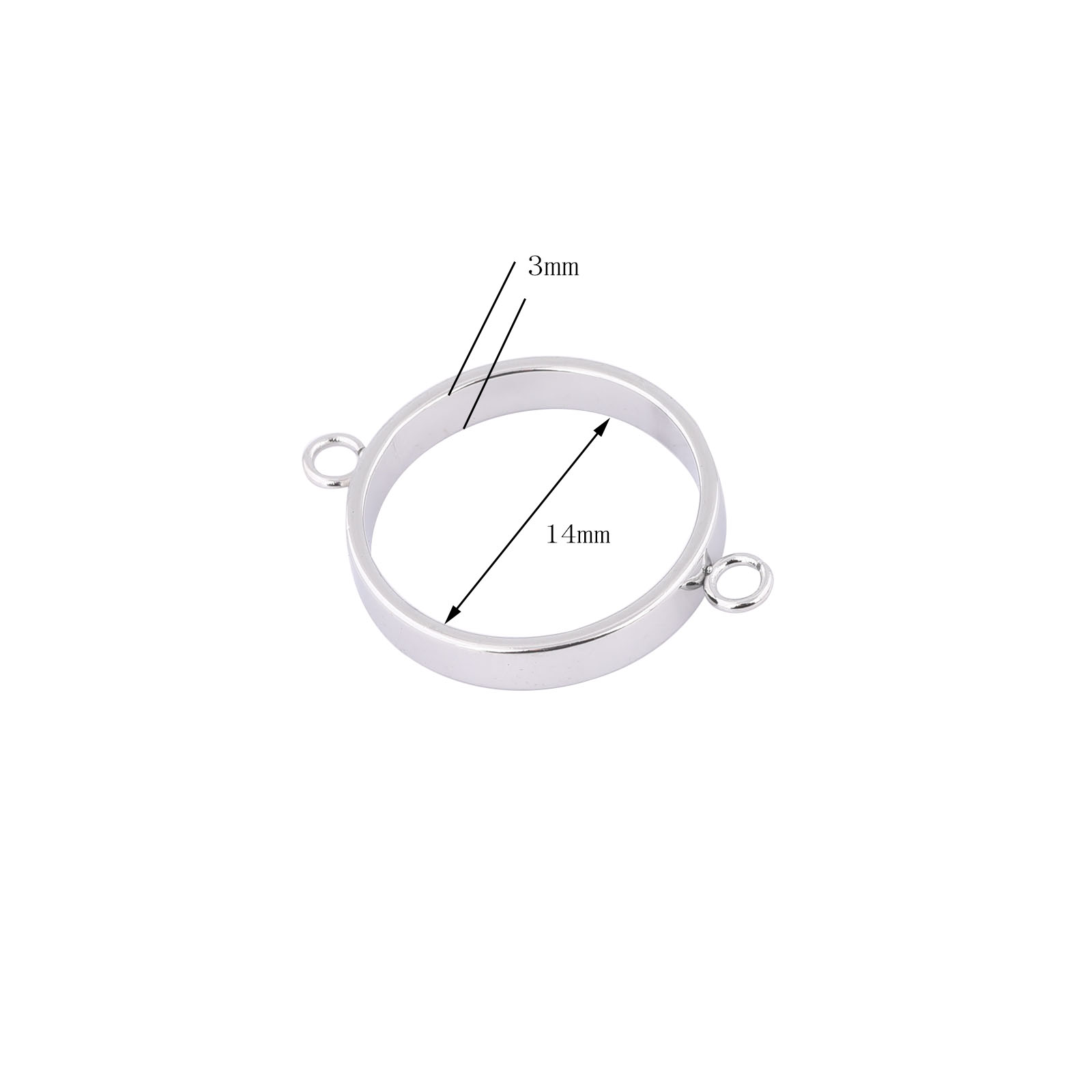 10pcs Stainless Steel 14mm Ope - огляд і ціна Resin Art Pendant