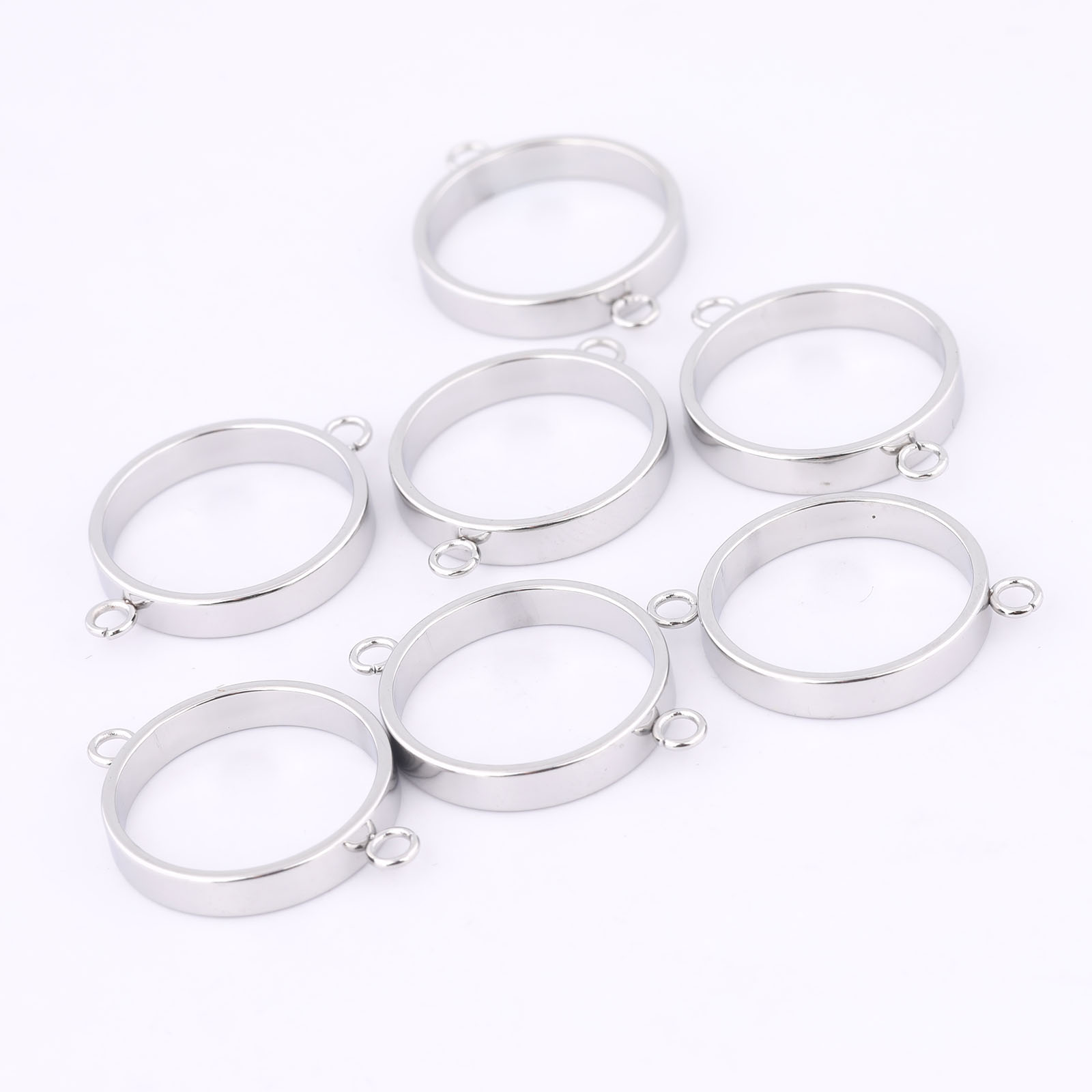 10pcs Stainless Steel 14mm Ope - огляд і ціна Resin Art Pendant