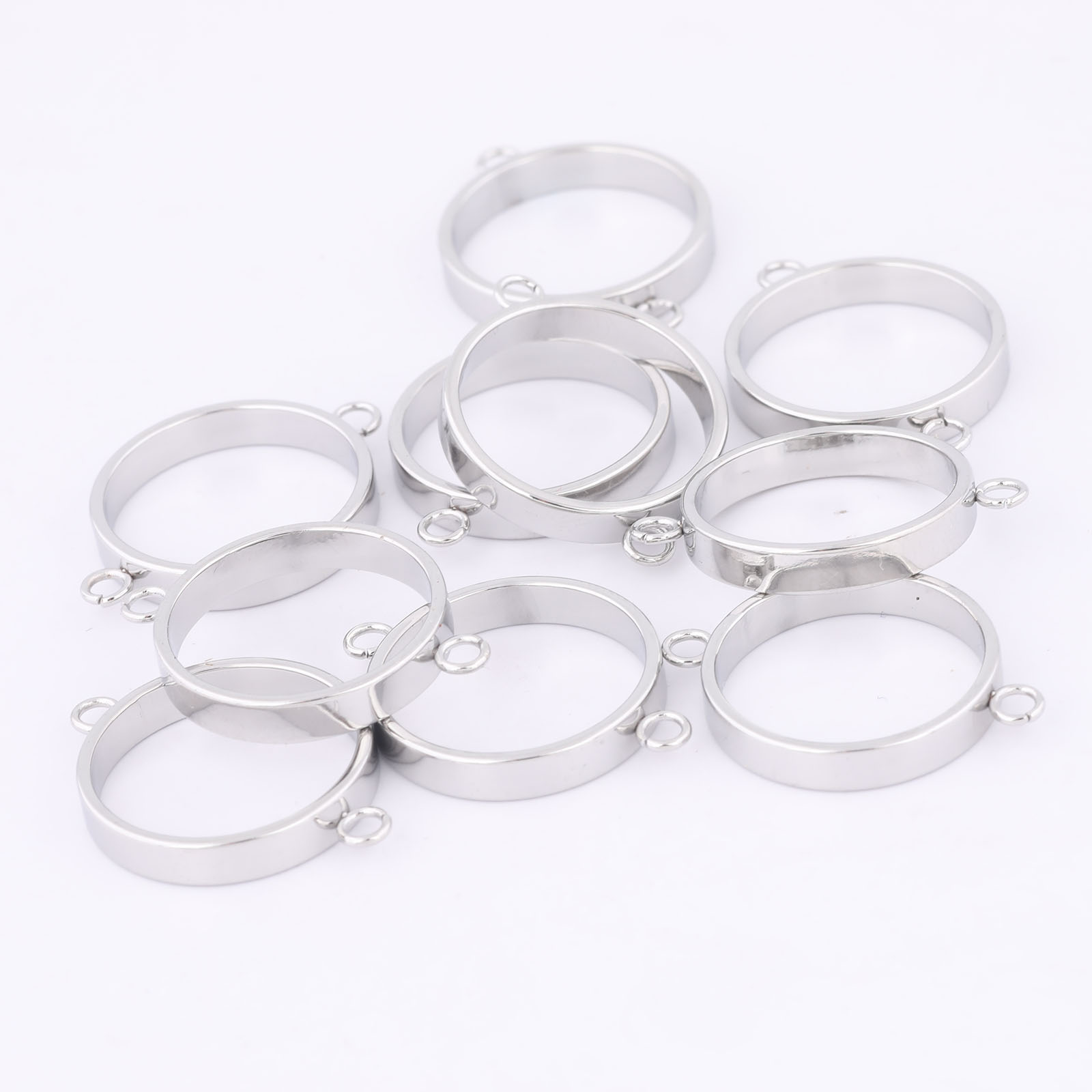 10pcs Stainless Steel 14mm Ope - огляд і ціна Resin Art Pendant