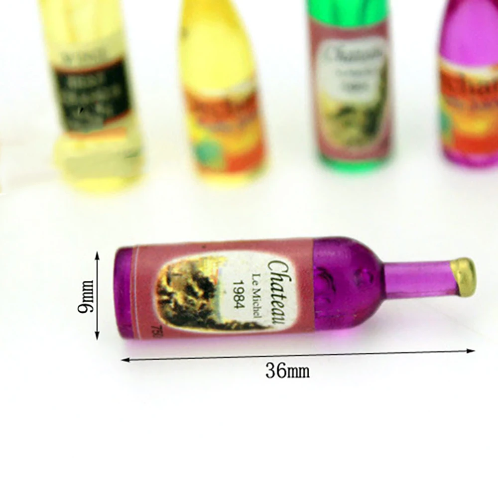 6Pcs 1/12 Dollhouse Miniature  - огляд і ціна Resin Art Bottle