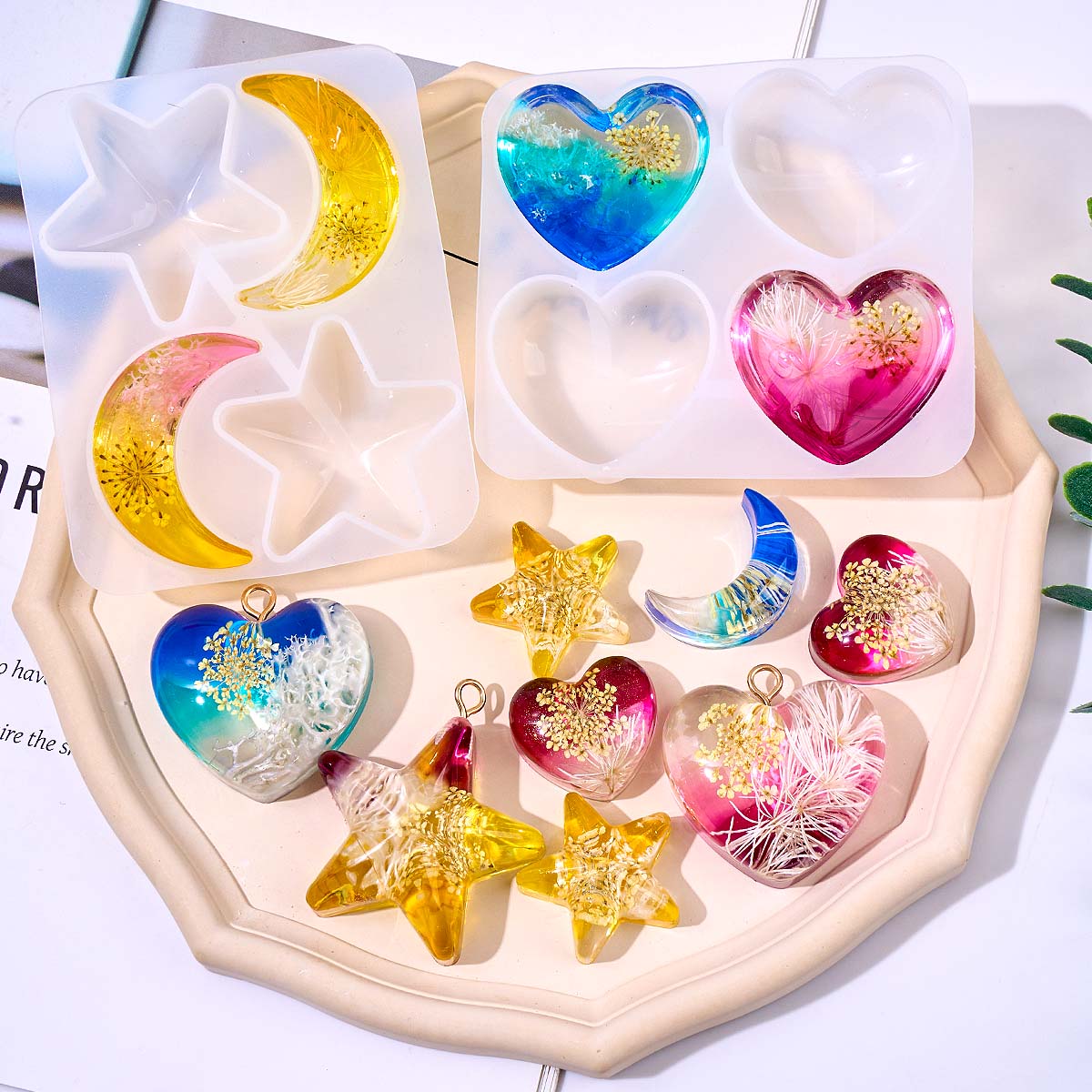 Heart Star Moon Pendant Silico - огляд і ціна Resin Art Liquid