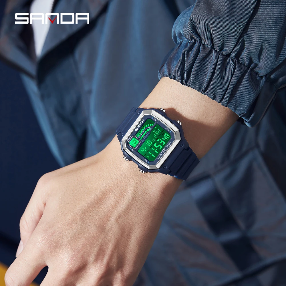 SANDA 6196 Men Electronic Watc - огляд і ціна Resin Art Underwater