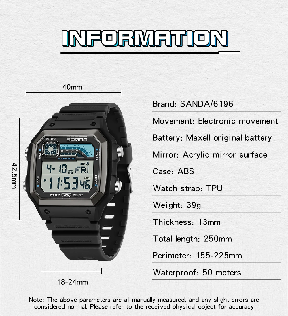 SANDA 6196 Men Electronic Watc - огляд і ціна Resin Art Underwater