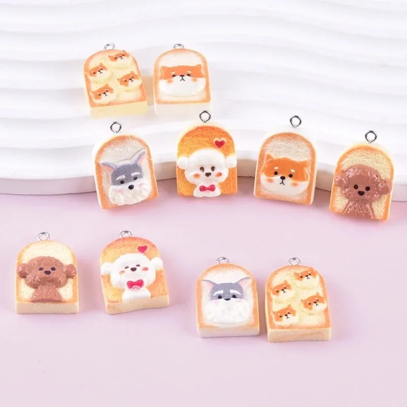 10Pcs Cute Toast Dog Resin Pen - огляд і ціна Resin Art Pendant