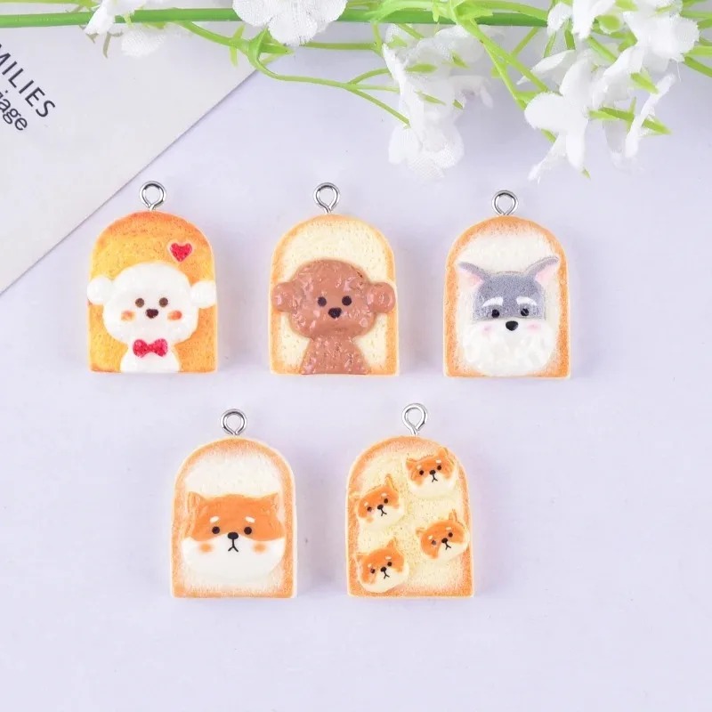 10Pcs Cute Toast Dog Resin Pen - огляд і ціна Resin Art Pendant