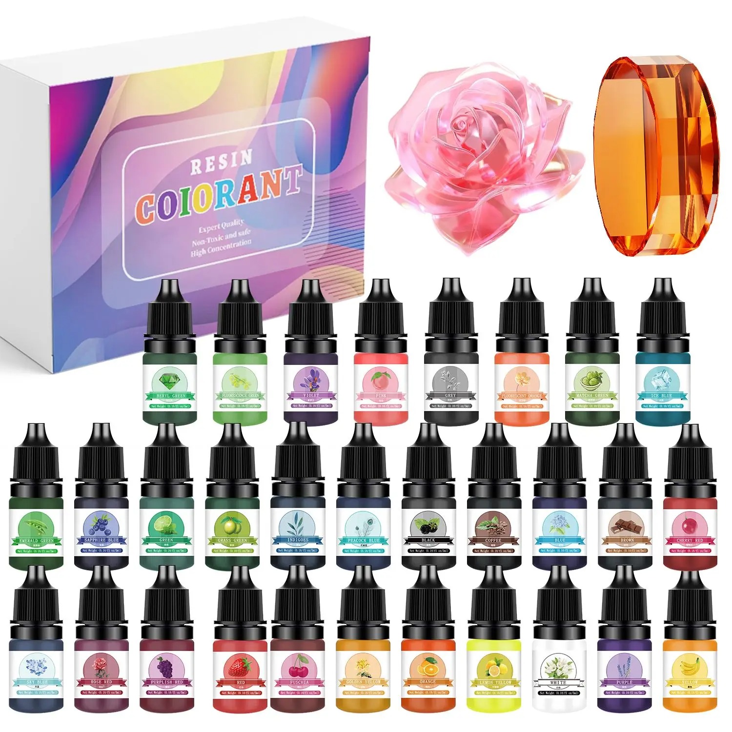 30Colors 5ml Epoxy Resin Pigme - огляд і ціна Resin Art Liquid