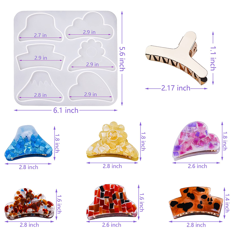 Hair Claw Clips Silicone Resin - огляд і ціна Resin Art Liquid