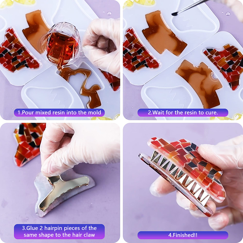 Hair Claw Clips Silicone Resin - огляд і ціна Resin Art Liquid