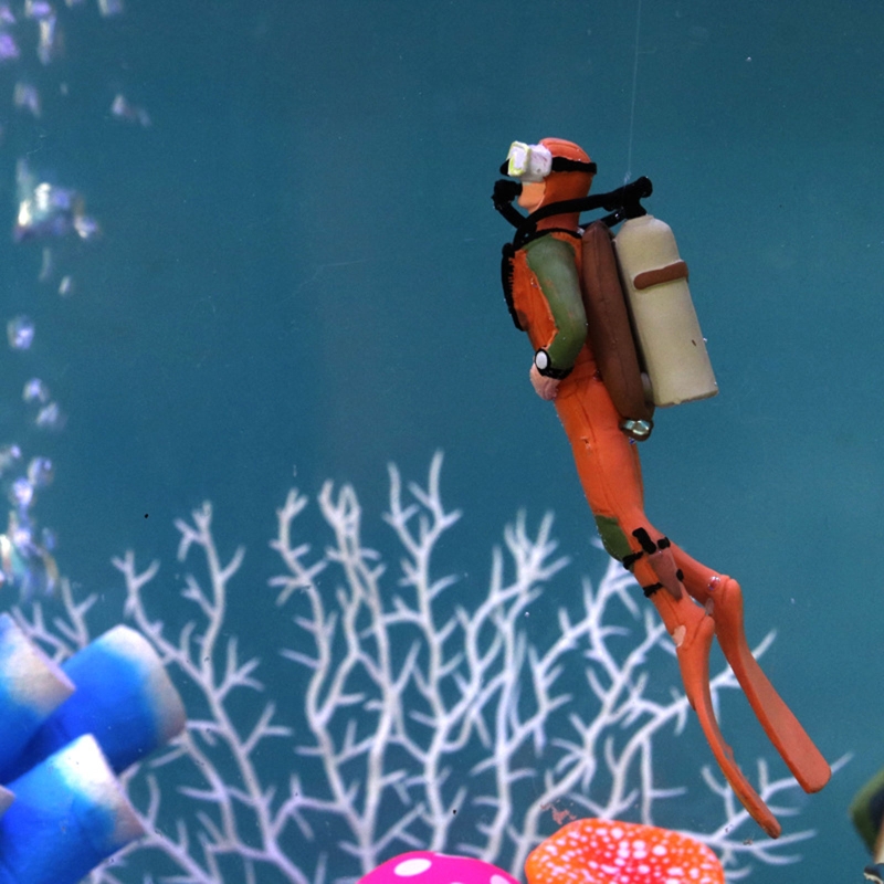 Aquarium Diver Decoration Floa - огляд і ціна Resin Art Underwater