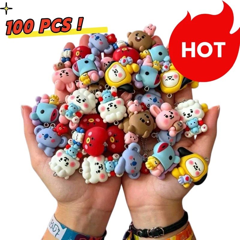 7pcs BT21 Resin Cartoon Charm  - огляд і ціна Resin Art Pendant