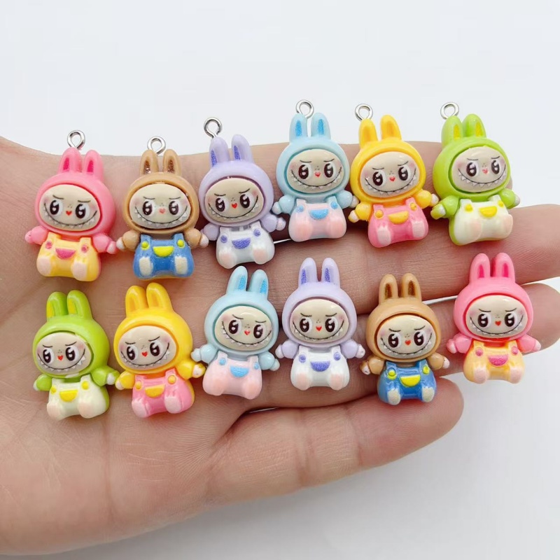 10Pcs Kawaii Rabbit Strawberry - огляд і ціна Resin Art Pendant