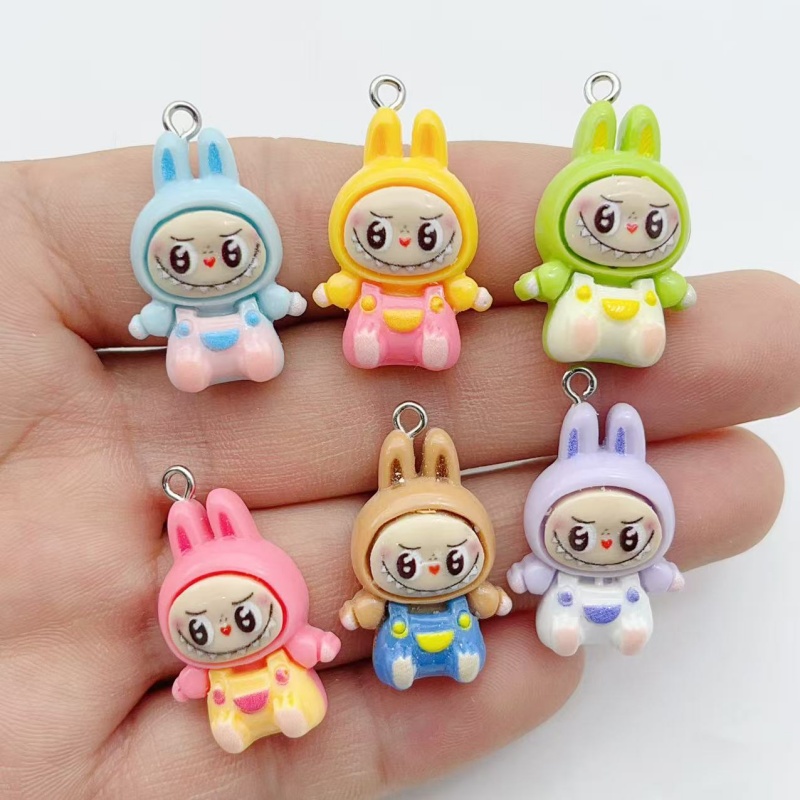 10Pcs Kawaii Rabbit Strawberry - огляд і ціна Resin Art Pendant