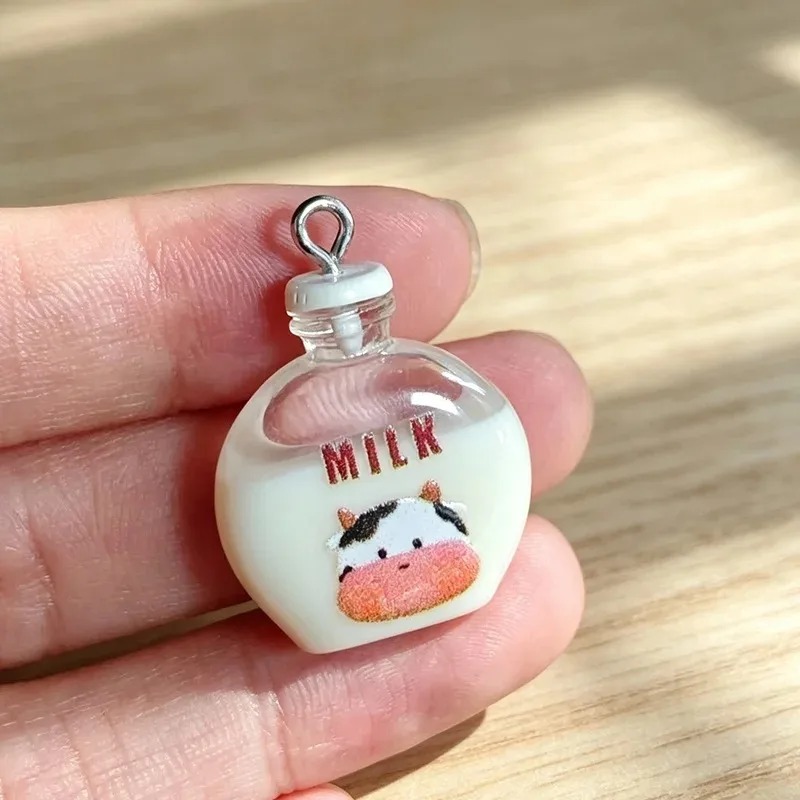 10Pcs Adorable Small Cow Milk  - огляд і ціна Resin Art Bottle