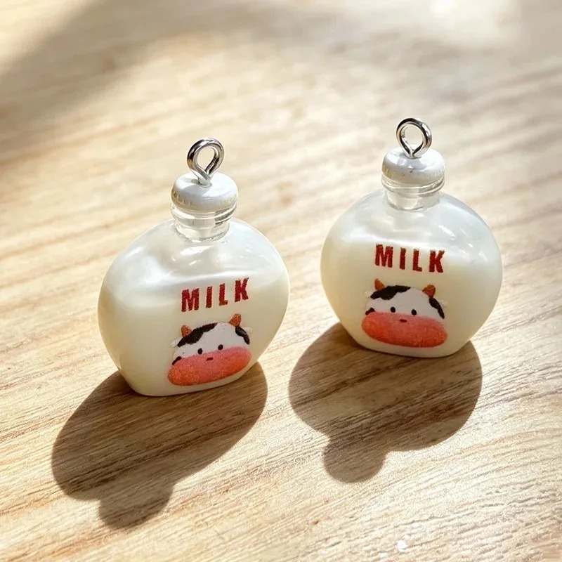 10Pcs Adorable Small Cow Milk  - огляд і ціна Resin Art Bottle