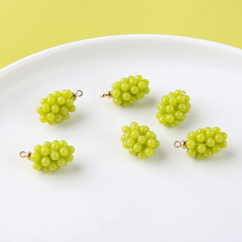 6pcs Cute Little Grapes Resin  - огляд і ціна Resin Art Pendant