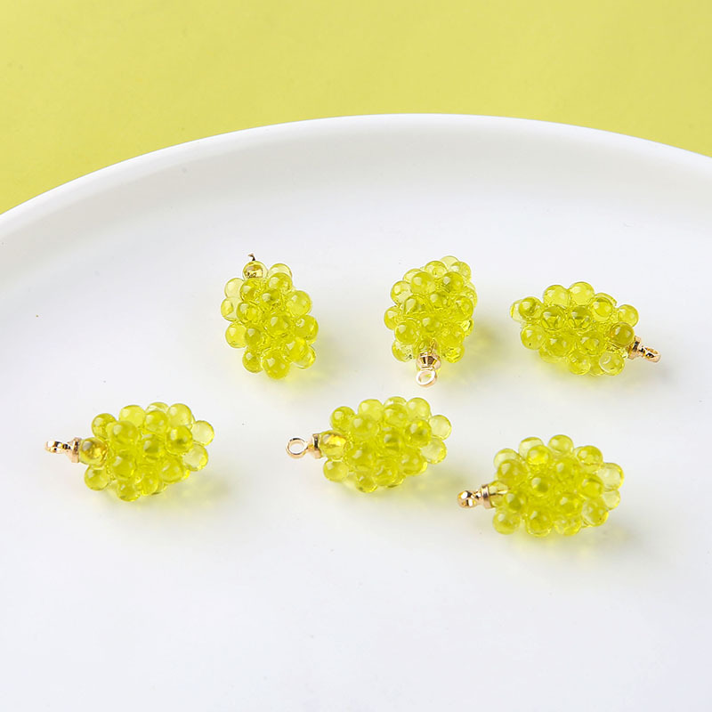 6pcs Cute Little Grapes Resin  - огляд і ціна Resin Art Pendant