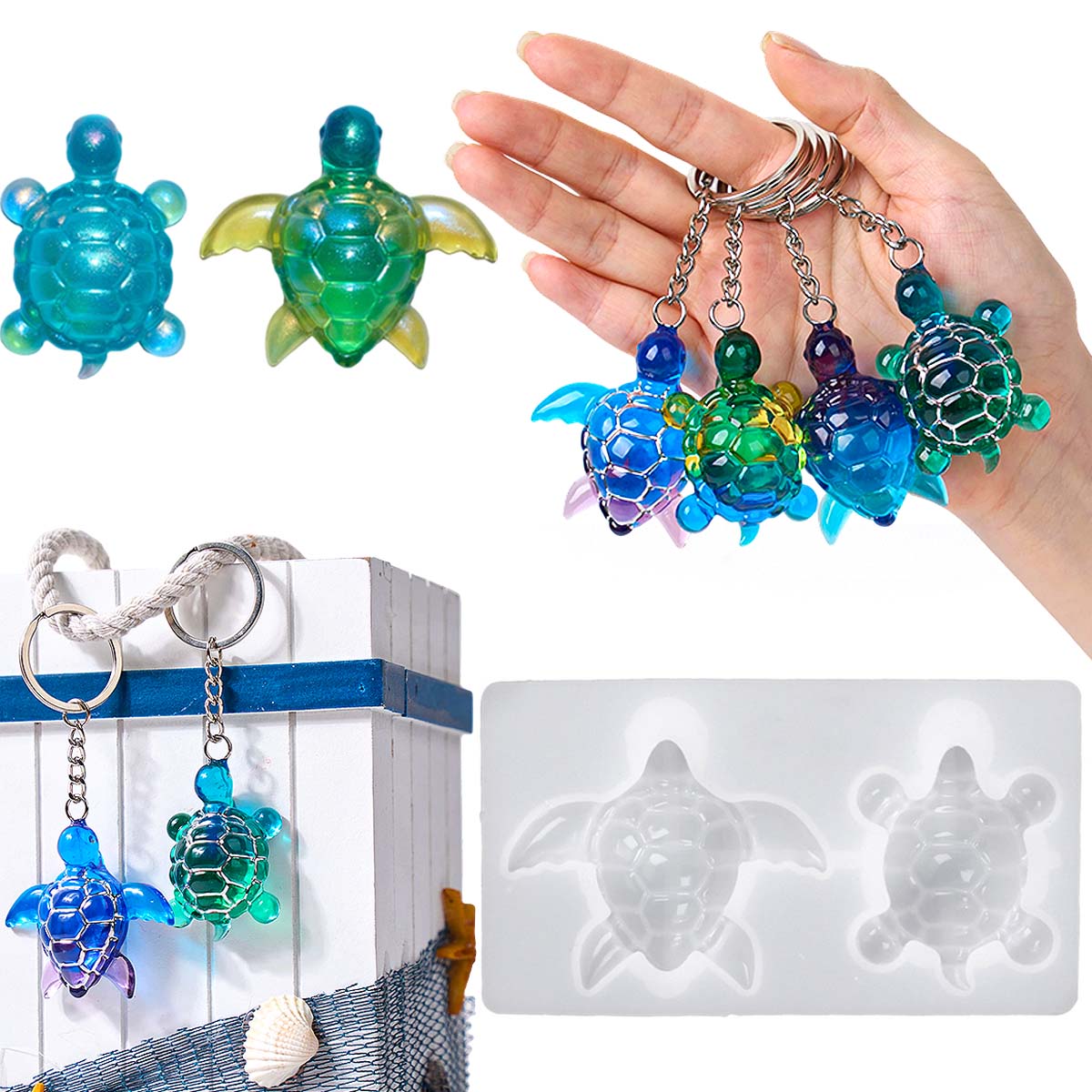 3D Sea Turtle Keychain Silicon - огляд і ціна Resin Art Liquid
