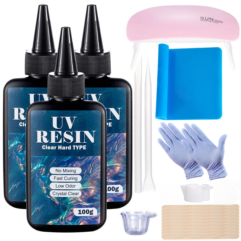 100g/250g Clear UV Resin Hard  - огляд і ціна Resin Art Kit For Beginners