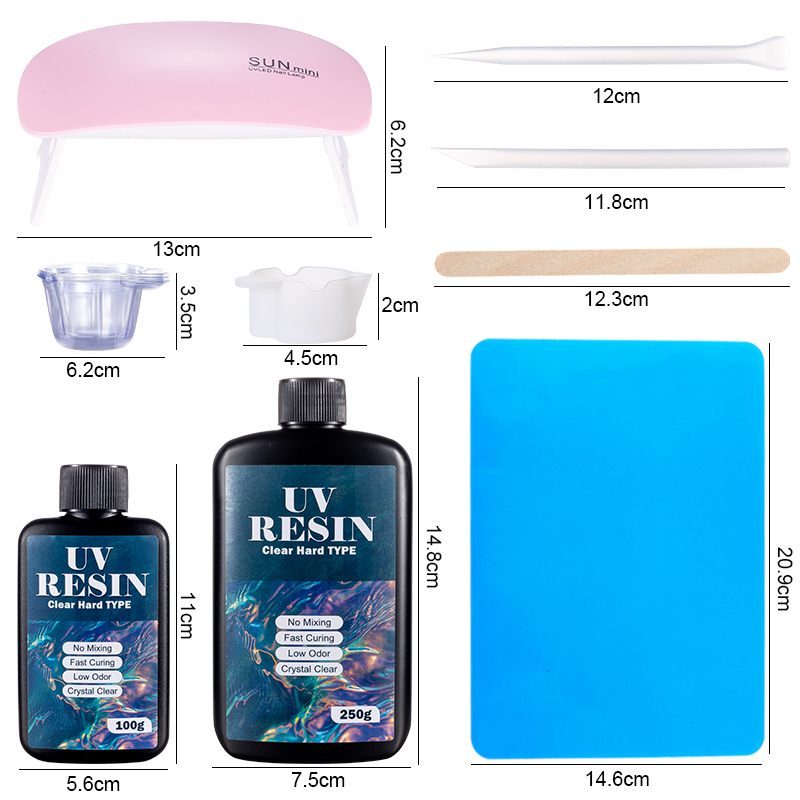 100g/250g Clear UV Resin Hard  - огляд і ціна Resin Art Kit For Beginners